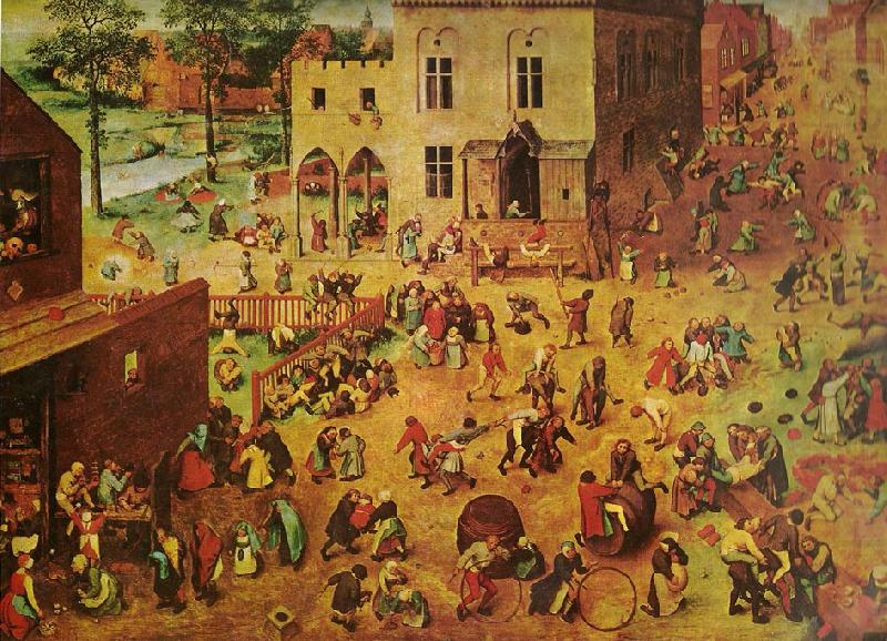 Pieter Bruegel barnens lekar. china oil painting image